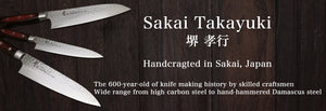  Sakai Takayuki. The Banner of introducing Sakai Takayuki. There are three knives on it.  