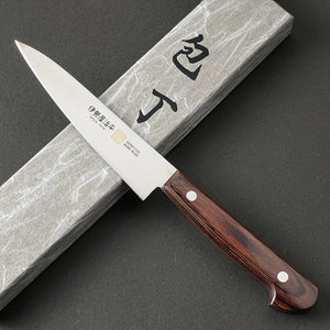 Iseya Molybdenum Petty Utility Knife 120mm Mahogany Handle