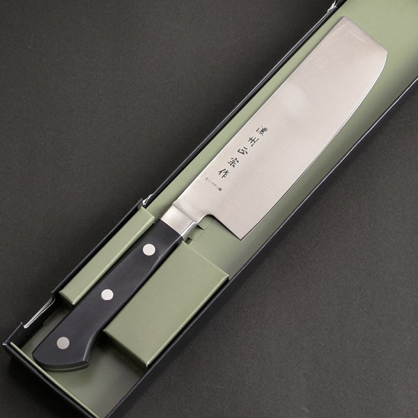 Japanese Masamune Kitchen Utility Knife 120mm 5 Natural Wood Bolster SEKI  JAPAN