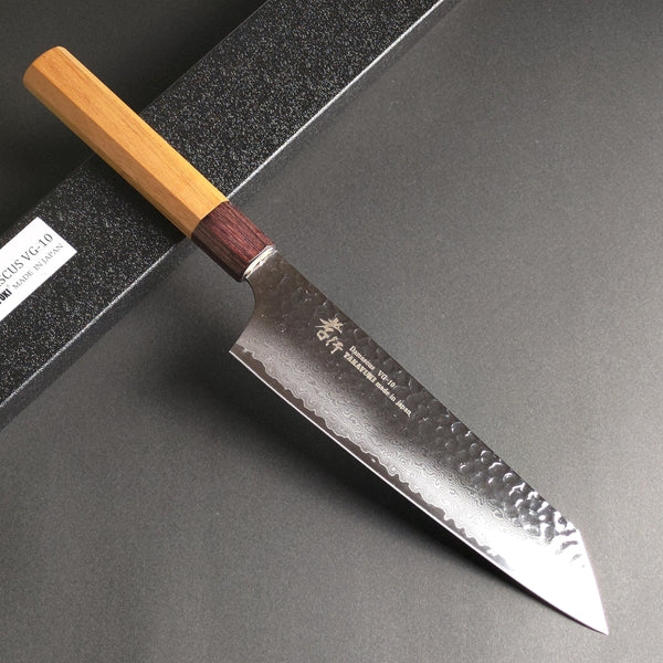 Sakai Takayuki 33-Layer VG10 Damascus Hammered Japanese Chef's Knife SET in Gift  Box (Kengata-Gyuto 190mm - Petty 150mm - Attache Case)