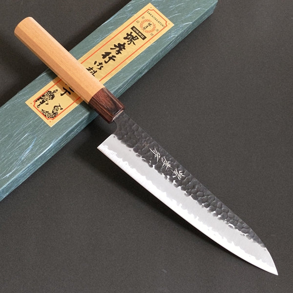Sakai Takayuki Aogami Super Wa Gyuto Knife Kurouchi Hammered 240mm