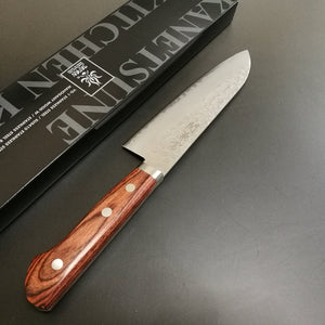 Kanetsune Hammered VG-1 Stainless Santoku knife 165mm KC-942-Japan Knife Shop