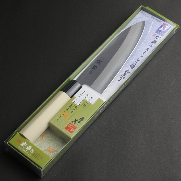 Narihira Stainless Japanese traditional Santoku Knife 165mm