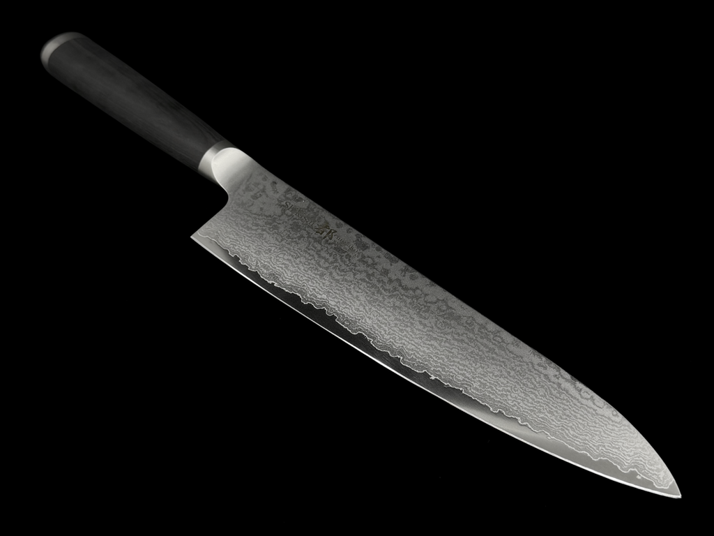 オールステンレス包丁 さやか（SAYAKA 3 Layers Damascus） Shizu Hamono Shikisai Miyako Gyuto 240mm (9.4