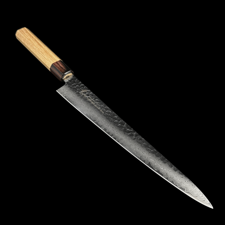 Sakai Takayuki 33-Layer Damascus Hammered VG10 Wa Sujihiki Knife 240mm