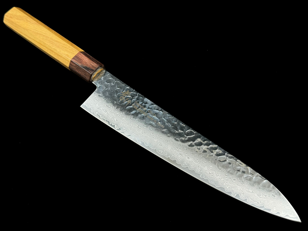 Sakai Takayuki 33-Layer Damascus Hammered VG10 Wa Gyuto Knife 210mm