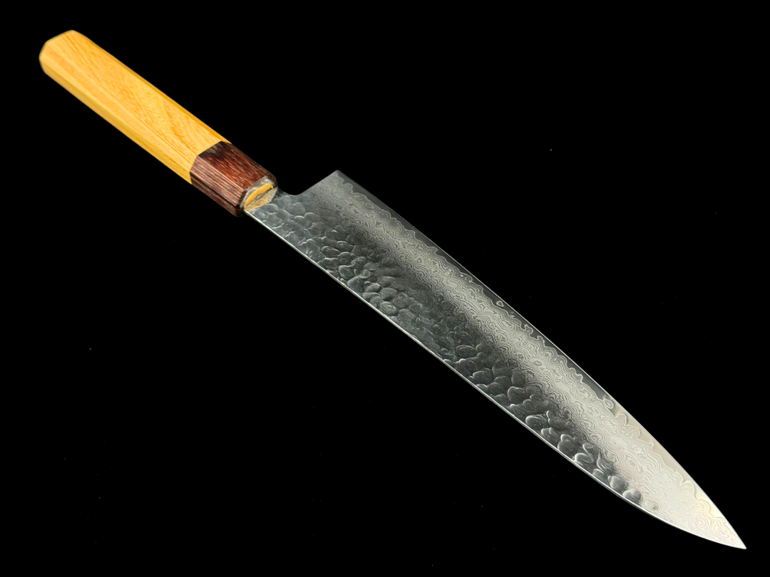 Sakai Takayuki 33-Layer Damascus Hammered VG10 Wa Gyuto Knife 210mm