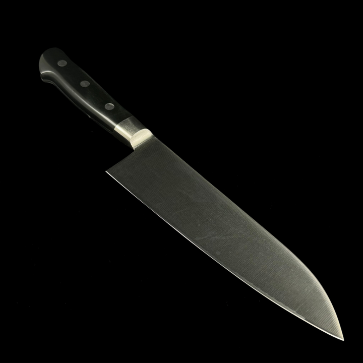 Iseya Molybdenum Santoku Knife 180mm Black Micarta Handle