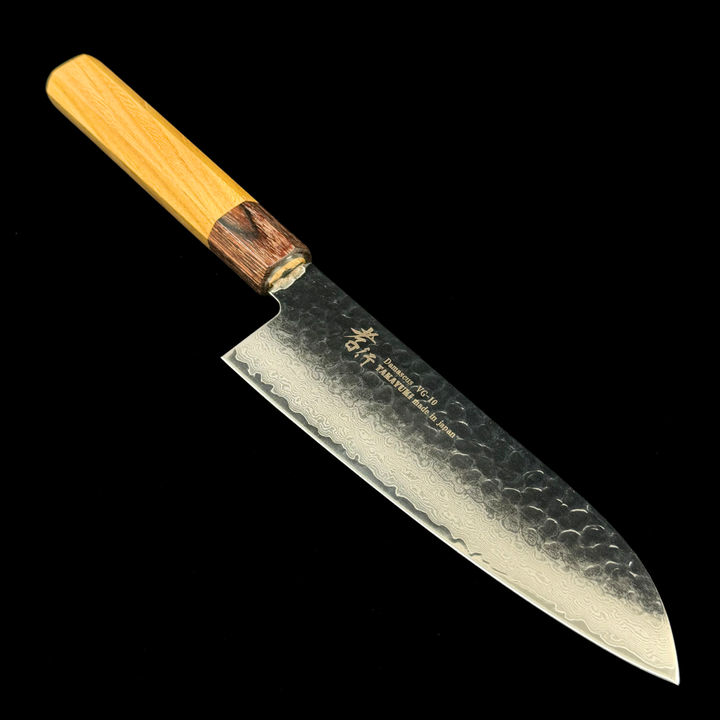 Sakai Takayuki 33-Layer Damascus Hammered VG10 Wa Santoku Knife 170mm