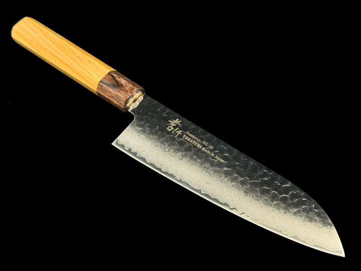 Sakai Takayuki 33-Layer Damascus Hammered VG10 Wa Santoku Knife 170mm