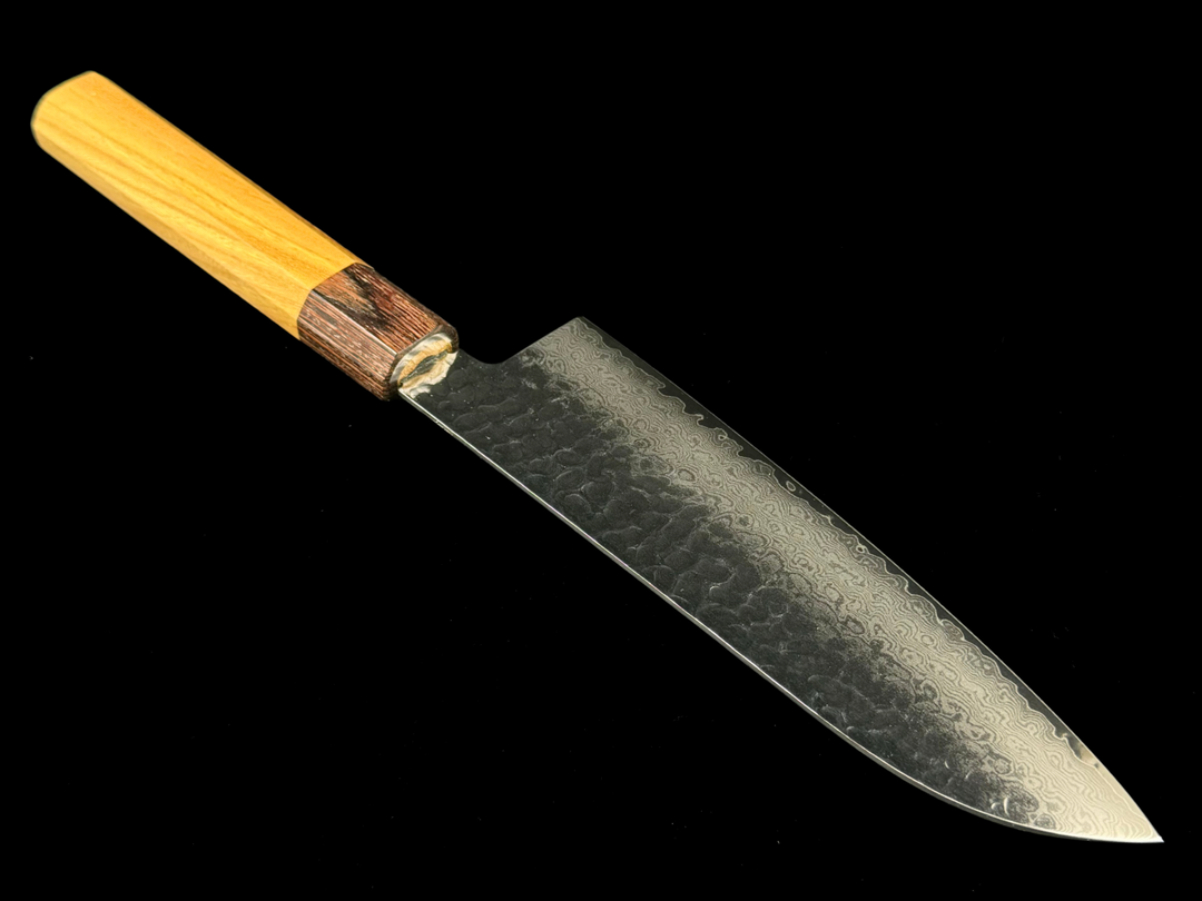 Sakai Takayuki 33-Layer Damascus Hammered VG10 Wa Santoku Knife 170mm