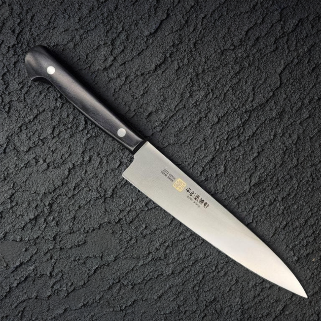 Iseya Molybdenum Petty-Utility Knife 150mm Black Pakka Wood Handle