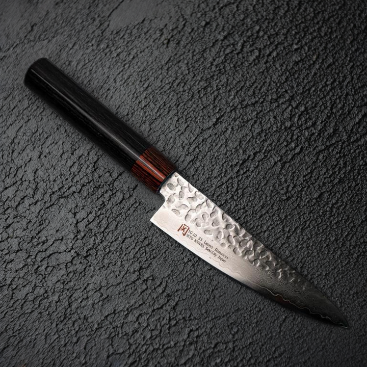 Iseya 33-Layer VG10 Damascus Small Santoku Japanese Knife 135mm