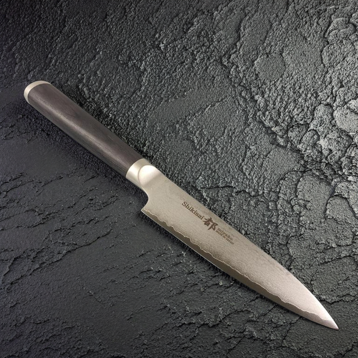 Shikisai MIYAKO 33 Layer Damascus Utility Knife (Petty) 110mm