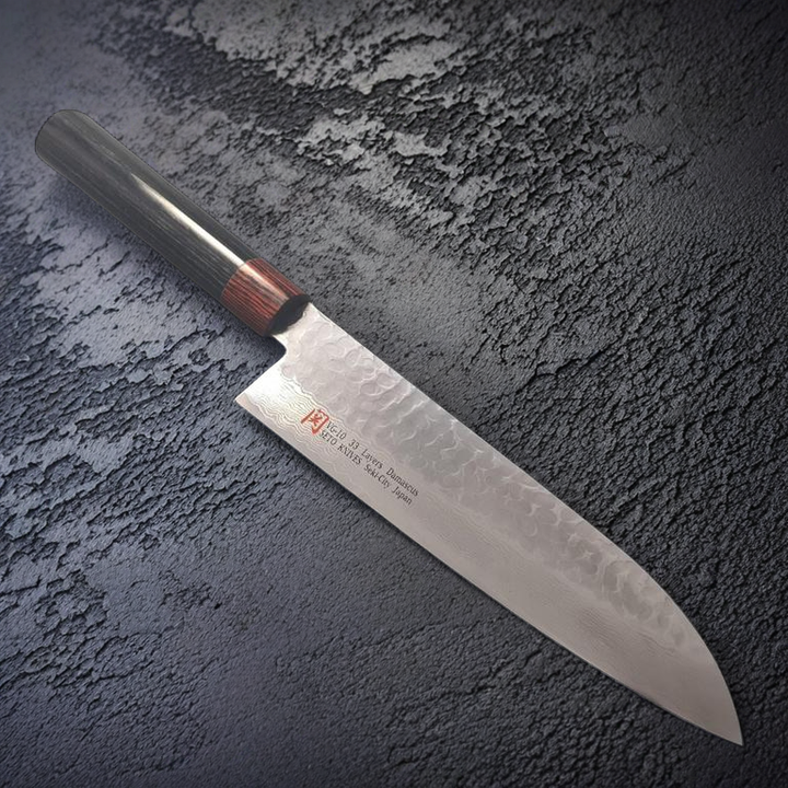 Iseya 33-Layer VG10 Damascus Santoku Japanese Knife 180mm