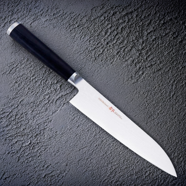 Shikisai MIYAKO 33 Layer Damascus Santoku Knife 180mm