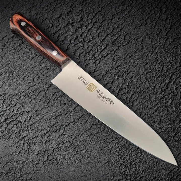 Iseya Molybdenum Gyuto Knife 180mm Mahogany Pakka Wood Handle