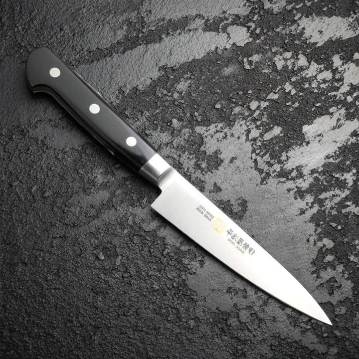 Iseya Molybdenum Petty Utility Knife 120mm Black Micarta Handle