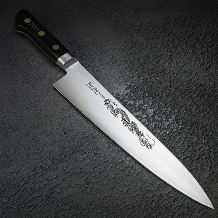 Misono Swedish High-Carbon Steel Deba Knife 210mm DRAGON