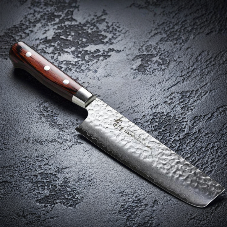 Sakai Takayuki 33 Layer Hammered Damascus Nakiri 160mm (6.3