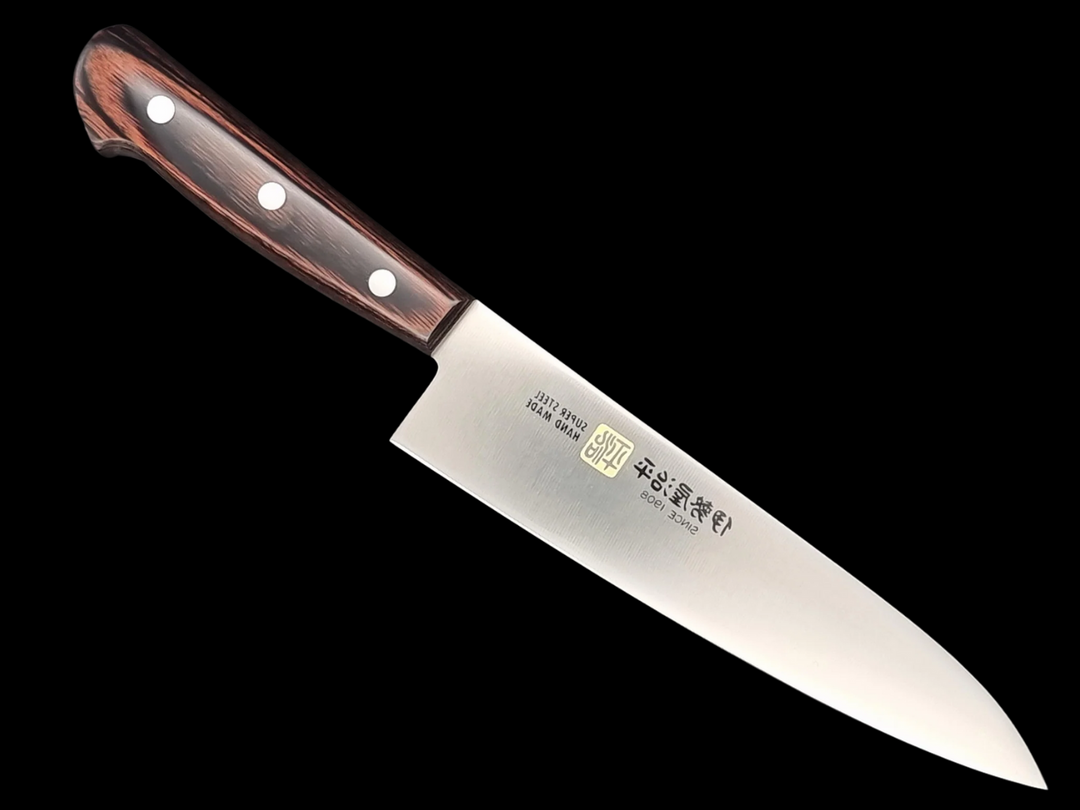 Iseya Molybdenum Gyuto Knife 180mm Mahogany Pakka Wood Handle