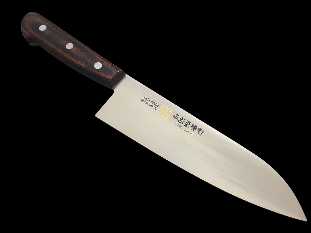 Iseya Molybdenum Santoku Knife 180mm Mahogany Handle