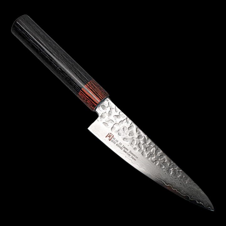 Iseya 33-Layer VG10 Damascus Small Santoku Japanese Knife 135mm