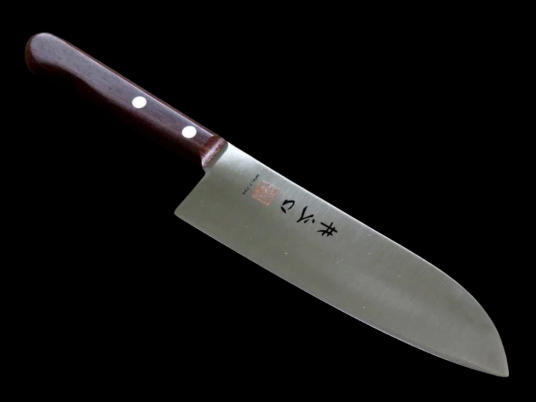 Inoguchi Santoku Kitchen Knife 165mm 6 1/2 inch Natural Wood