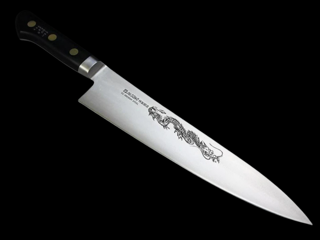 Misono Swedish High-Carbon Steel Deba Knife 210mm DRAGON