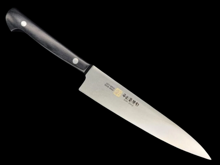 Iseya Molybdenum Petty-Utility Knife 150mm Black Pakka Wood Handle