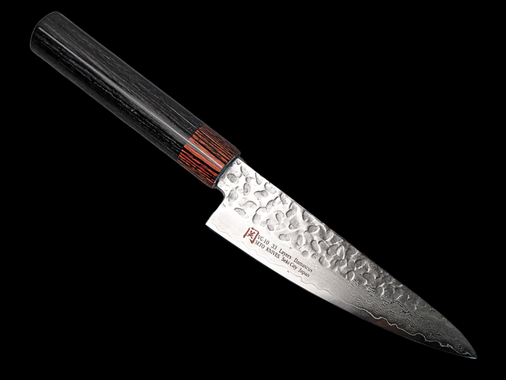 Iseya 33-Layer VG10 Damascus Small Santoku Japanese Knife 135mm