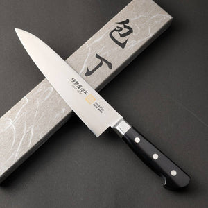 Iseya Molybdenum Gyuto Knife 180mm Black Micarta Handle