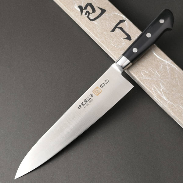 Iseya Molybdenum Gyuto Knife 210mm Black Micarta Handle