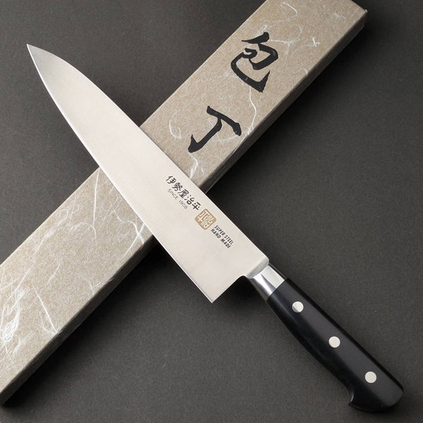 Iseya Molybdenum Gyuto Knife 210mm Black Micarta Handle