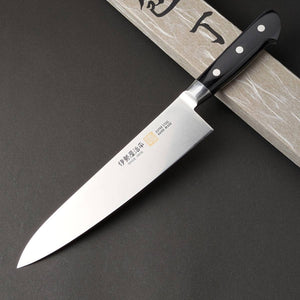 Iseya Molybdenum Gyuto Knife 210mm Black Pakka Wood Handle A-4