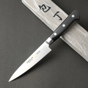 Iseya Molybdenum Petty Utility Knife 120mm Black Micarta Handle