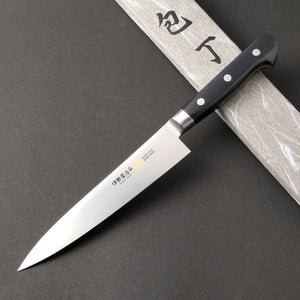 Iseya Molybdenum Petty Utility Knife 150mm Black Micarta Handle