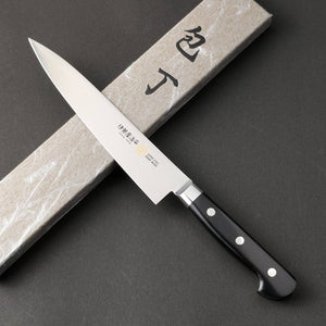 Iseya Molybdenum Petty Utility Knife 150mm Black Micarta Handle