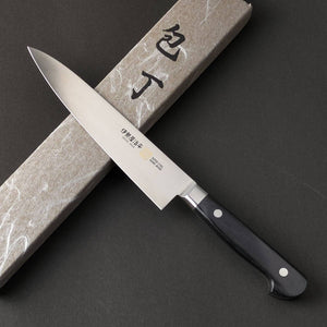 Iseya Molybdenum Petty-Utility Knife 150mm Black Pakka Wood Handle