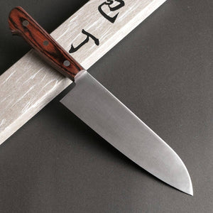 Iseya Molybdenum Santoku Knife 180mm Mahogany Handle