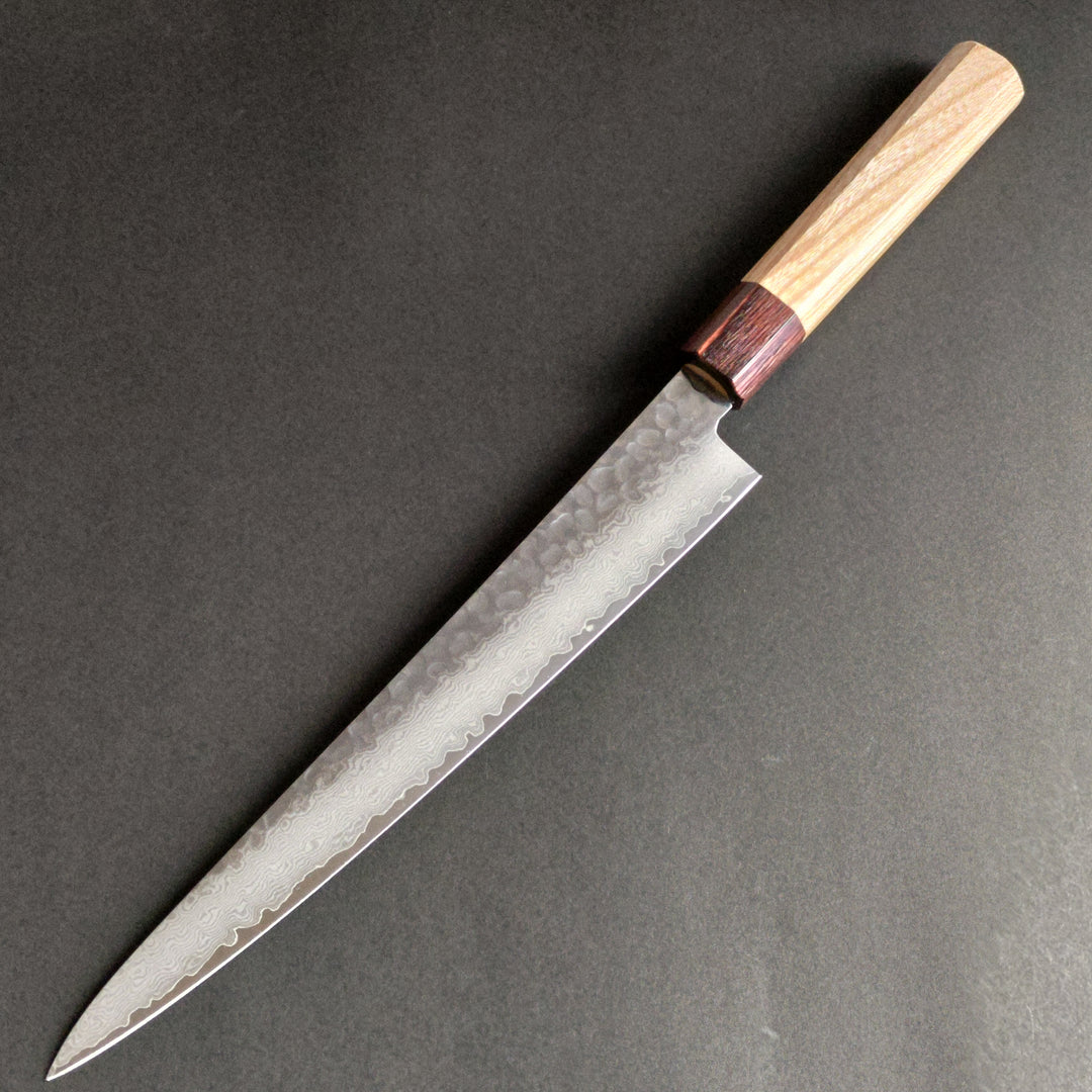 Sakai Takayuki 33-Layer Damascus Hammered VG10 Wa Sujihiki Knife 240mm