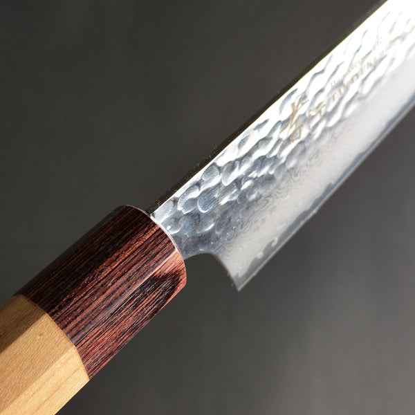 Sakai Takayuki 33-Layer Damascus Hammered VG10 Wa Kengata Santoku Knife 160mm