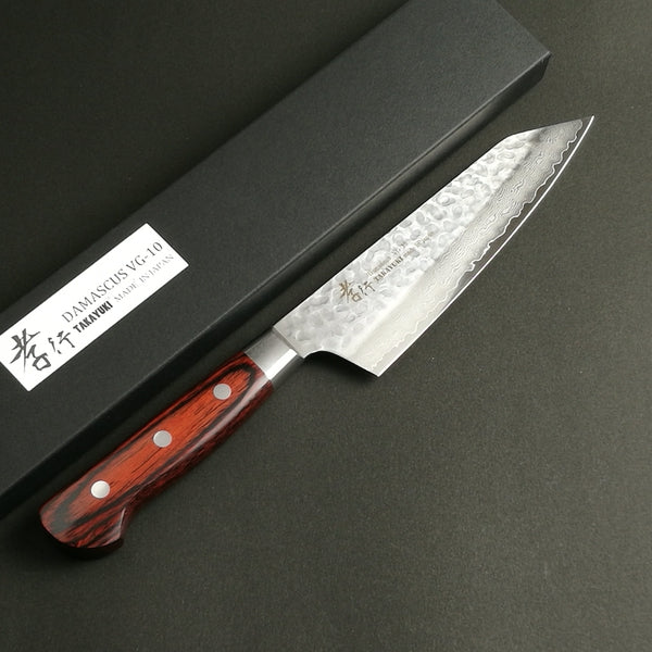 Sakai Takayuki 33 Layer Hammered Damascus Kengata Santoku 160mm
