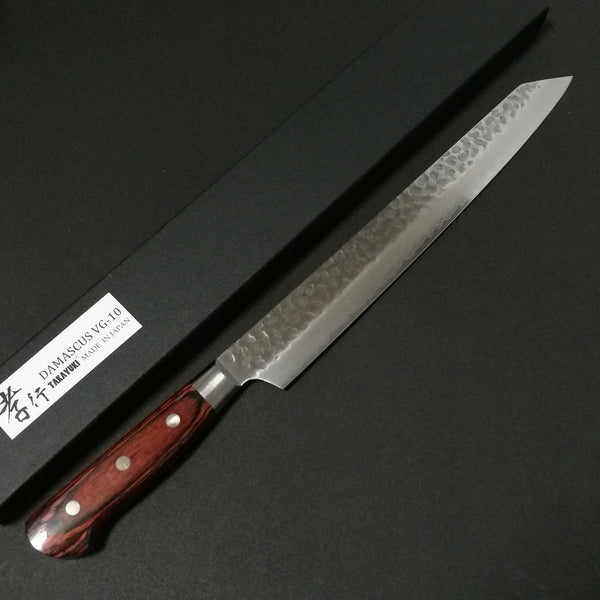 Sakai Takayuki 33-Layer VG10 Damascus Kengata Yanagiba 270mm 10.6"