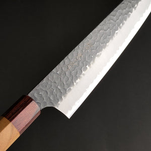 Sakai Takayuki Aogami Super Wa Kengata Gyuto Knife Kurouchi Hammered 190mm (7.5"")
