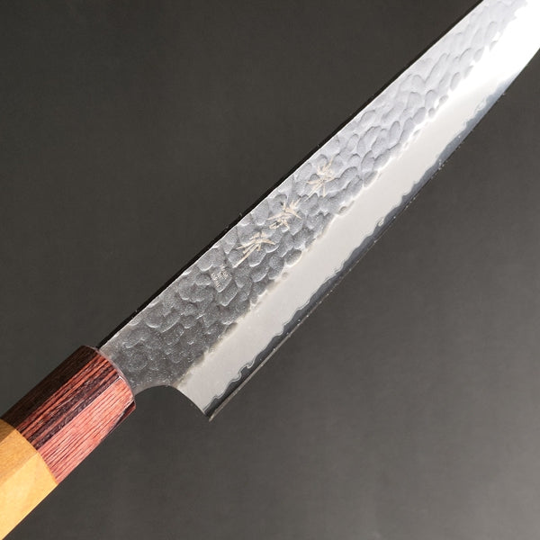 Sakai Takayuki Aogami Super Wa Kengata Gyuto Knife Kurouchi Hammered 190mm (7.5"")