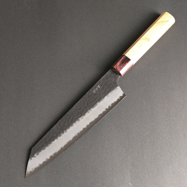 Sakai Takayuki Aogami Super Wa Kengata Gyuto Knife Kurouchi Hammered 190mm (7.5"")