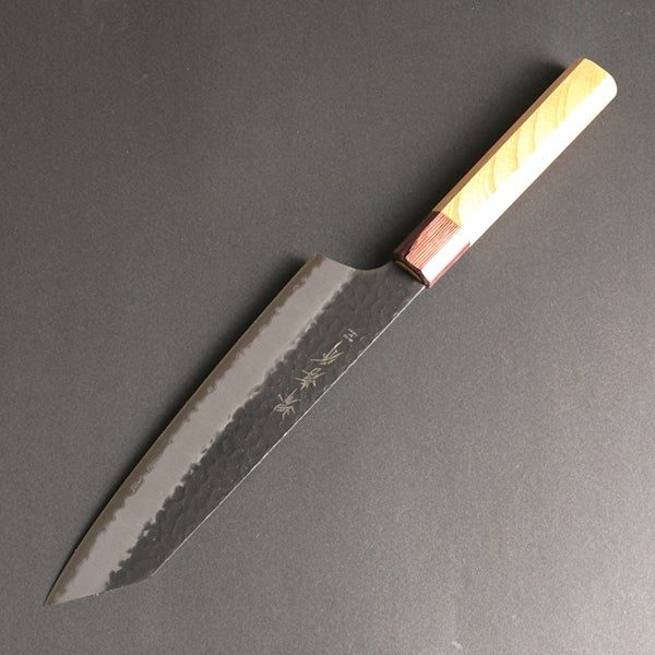 Sakai Takayuki Aogami Super Wa Kengata Gyuto Knife Kurouchi Hammered 190mm (7.5"")