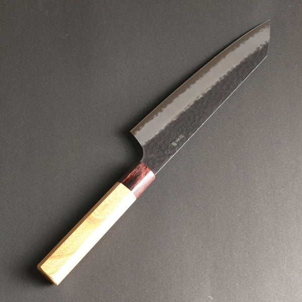 Sakai Takayuki Aogami Super Wa Kengata Gyuto Knife Kurouchi Hammered 190mm (7.5"")