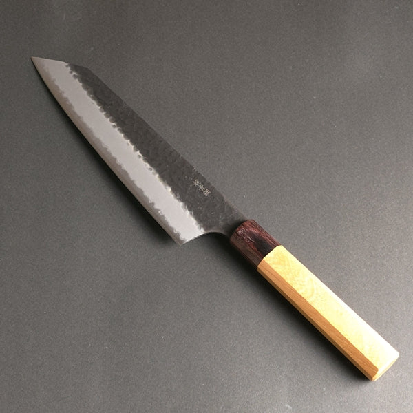 Sakai Takayuki Aogami Super Wa Kengata Gyuto Knife Kurouchi Hammered 190mm (7.5"")